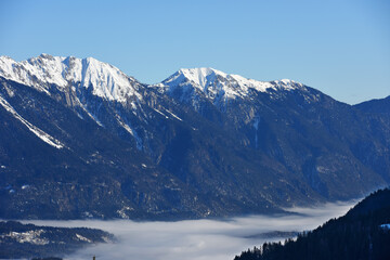 Obraz na płótnie Canvas Winter landscape at early morning in ski resort Nassfeld, Austria. Europe.