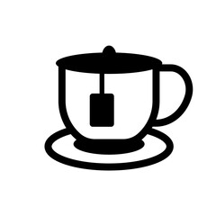 glass of tea icon in trendy flat design