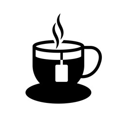 glass of tea icon in trendy flat design