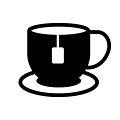 glass of tea icon in trendy flat design