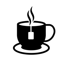 glass of tea icon in trendy flat design