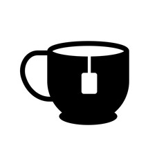 glass of tea icon in trendy flat design
