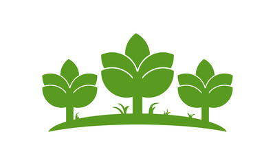 garden tree leaf logo decoration vector