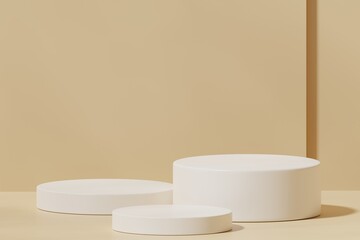 Scene with a podium for product presentation, 3d rendering