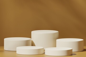 Scene with a podium for product presentation, 3d rendering