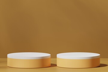 Scene with a podium for product presentation, 3d rendering