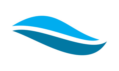 blue icon water wave logo vector