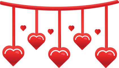 Valentine's celebration love shape icon