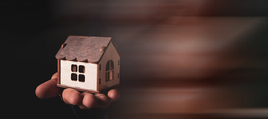 business concept buying a house or selling