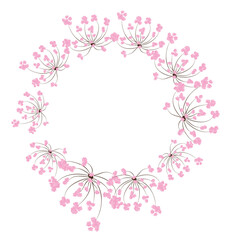 vector cherry blossom, sakura branch with pink flowers