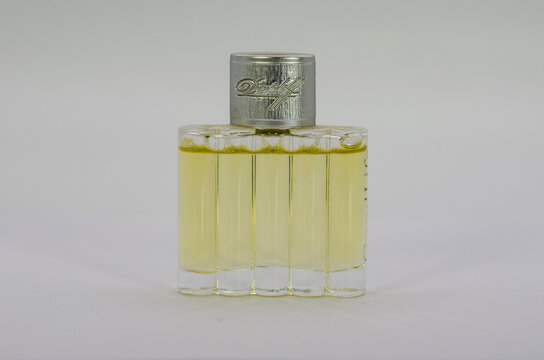 Aachen February 2021: Close-up of a miniature Good Life for Men (Eau de Toilette) is a popular perfume by Davidoff for men and was released in 1998. The scent is fresh-green. It was last marketed by L