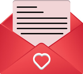 heart  shape envelope valentine's day love massage