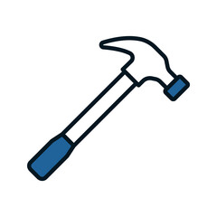 Hammer icon. sign for mobile concept and web design. vector illustration