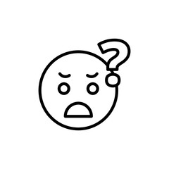 Uncertainty Emoji icon in vector. Logotype