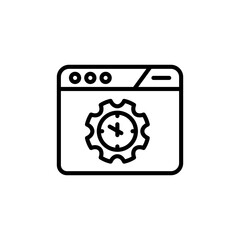 SEO Time icon in vector. Logotype