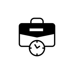 Business Time icon in vector. Logotype
