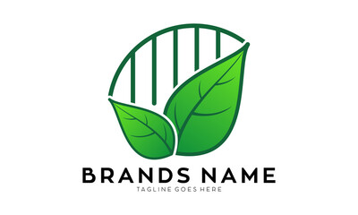 Nature leaves illustration vector logo