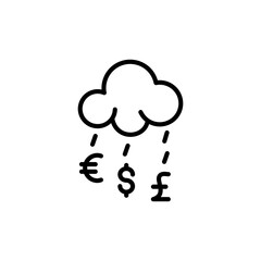 Money Rain icon in vector. Logotype