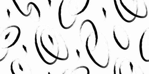 seamless lines, shape, circle, doodle, dot. abstract background in a minimalist style. monochrome pattern for print, paper, web design. vector art illustration.