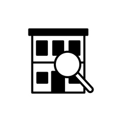 Office Search icon in vector. Logotype