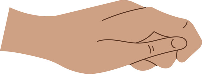 Showing hand and fingers flat icon