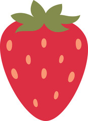Strawberry tasty berries flat icon Fruits cultivation
