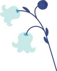 Lily of valley flat icon Spring fragrant flower