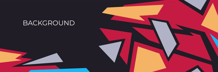 Sport geometric modern colorful background. Geometric background suitable for banners, stories, social media posts, patterns, etc. © Varian