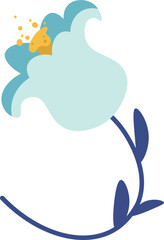 Bell-shaped flower flat icon Spring lily of valley