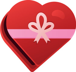 Valentine day love shape gift box