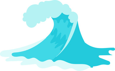 Tsunami flat icon High wave