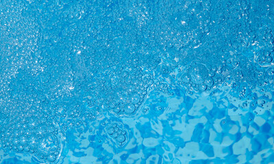 Blue bubbles abstract background. Bubbly water texture