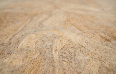 closeup of bark Amate paper handmade in Mexico, selective focus