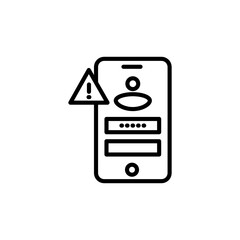 Account Alert icon in vector. Logotype