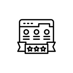 Page Rank icon in vector. Logotype