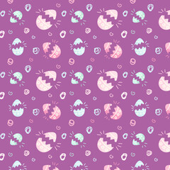 Handy egg pattern vector, flat design 