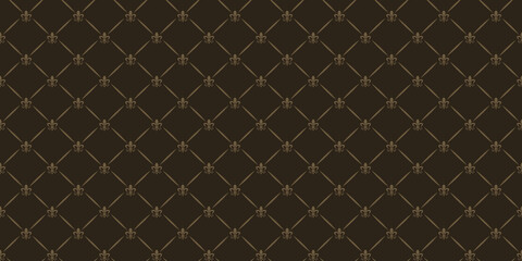 Fototapeta premium Dark seamless pattern for background wallpaper design. Vector illustration.