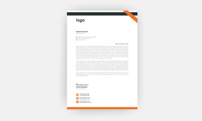 Simple Creative Letterhead Template Design