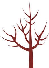 Bare fruit tree or bush flat icon