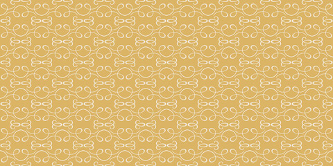 Seamless patterns with ornaments on a gold background. vector image