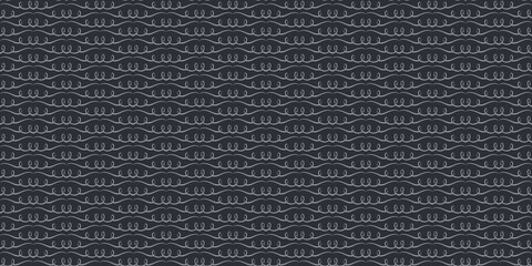 Black and white background seamless pattern with decorative ornament for your design. vector image