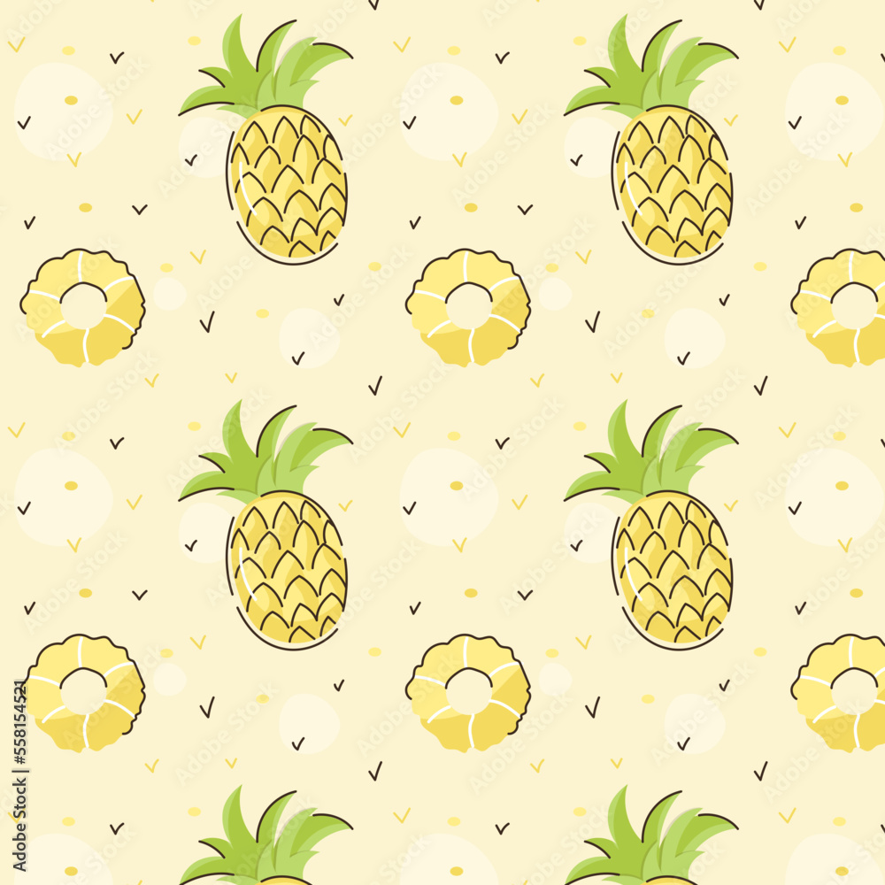 Canvas Prints get this amazing design of pineapple pattern