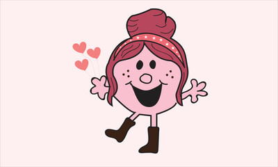 Miss  Valentine’s Day Retro PNG Design