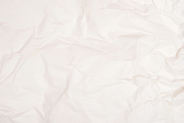 Crumpled white paper texture, background with place for text