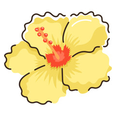 A captivating doodle flat icon of daffodil