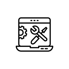 Online Technical Help icon in vector. Logotype