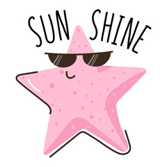 Beautifully designed flat sticker of starfish 