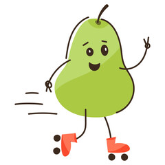 A captivation flat sticker of pear 