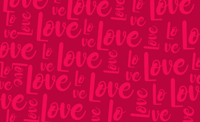 Valentine lettering background. Vector symbols of love for Happy Women's, Mother's, Valentine's Day, birthday greeting card design.