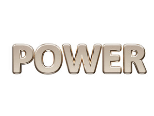 Power text effect vector illustration 